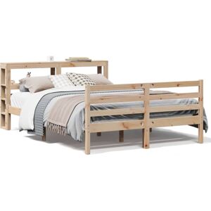 vidaXL Bed Frame with Headboard Bed Base Bedstead 140x200 cm Solid Wood Pine vidaXL Bed Frame with Headboard Bed Base Bedstead 140x200 cm Solid Wood Pine