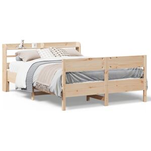vidaXL Bed Frame with Headboard Bed 120x190 cm Small Double Solid Wood Pine vidaXL Bed Frame with Headboard Bed 120x190 cm Small Double Solid Wood Pine