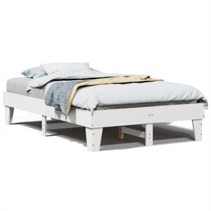 vidaXL Bed Frame without Mattress Bed Base White Small Double Solid Wood Pine vidaXL Bed Frame without Mattress Bed Base White Small Double Solid Wood Pine