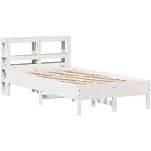 vidaXL Bed Frame with Headboard Bed Base White 120x200 cm Solid Wood Pine vidaXL Bed Frame with Headboard Bed Base White 120x200 cm Solid Wood Pine