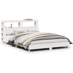 vidaXL Bed Frame with Headboard White 120x190 cm Small Double Solid Wood Pine vidaXL Bed Frame with Headboard White 120x190 cm Small Double Solid Wood Pine