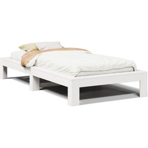 vidaXL Bed Frame White 75x190cm - Bed Frame with Solid Pinewood vidaXL Bed Frame White 75x190cm - Bed Frame with Solid Pinewood