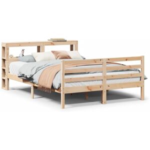 vidaXL Bed Frame with Headboard Bed Base 150x200 cm King Size Solid Wood Pine vidaXL Bed Frame with Headboard Bed Base 150x200 cm King Size Solid Wood Pine