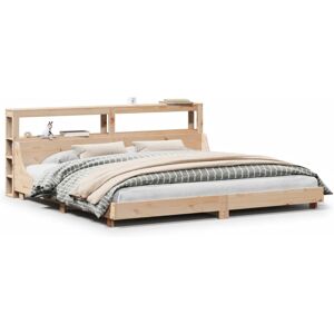 vidaXL Bed Frame with Headboard Bed Base 180x200 cm King Size Solid Wood Pine vidaXL Bed Frame with Headboard Bed Base 180x200 cm King Size Solid Wood Pine