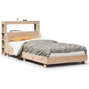 vidaXL Bed Frame with Headboard Bed Base 90x190 cm Single Solid Wood Pine vidaXL Bed Frame with Headboard Bed Base 90x190 cm Single Solid Wood Pine