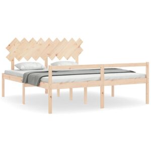 vidaXL Senior Bed without Mattress Super King Size Solid Wood - Senior Bed vidaXL Senior Bed without Mattress Super King Size Solid Wood - Senior Bed