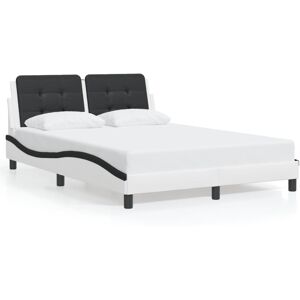 (white and black, 120 x 200 cm) vidaXL Bed Frame with Headboard Bed Black and Wh (white and black, 120 x 200 cm) vidaXL Bed Frame with Headboard Bed Black and Wh