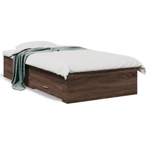 (brown oak, 100 x 200 cm) vidaXL Bed Frame with Drawers Bed Base Grey Sonoma 140 (brown oak, 100 x 200 cm) vidaXL Bed Frame with Drawers Bed Base Grey Sonoma 140