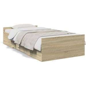 (sonoma oak, 100 x 200 cm) vidaXL Bed Frame with Drawers Bed Base Sonoma Oak 120 (sonoma oak, 100 x 200 cm) vidaXL Bed Frame with Drawers Bed Base Sonoma Oak 120
