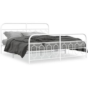 vidaXL Metal Bed Frame with Headboard & Footboard - Bed Frame vidaXL Metal Bed Frame with Headboard & Footboard - Bed Frame