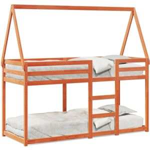(wax brown, 90 x 190 cm) vidaXL Bunk Bed with Roof Children Bed Frame White 90x1 (wax brown, 90 x 190 cm) vidaXL Bunk Bed with Roof Children Bed Frame White 90x1