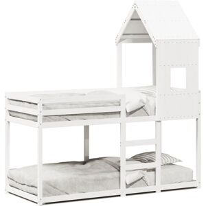 (white, 90 x 200 cm) vidaXL Bunk Bed with Roof Children Bed Frame White 90x200 c (white, 90 x 200 cm) vidaXL Bunk Bed with Roof Children Bed Frame White 90x200 c