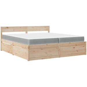 vidaXL Bed with Drawers and Mattress - Bed with Drawers - 200x200 cm vidaXL Bed with Drawers and Mattress - Bed with Drawers - 200x200 cm