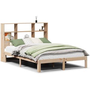 vidaXL Bookcase Bed without Mattress Home Bed Base 120x200cm Solid Wood Pine vidaXL Bookcase Bed without Mattress Home Bed Base 120x200cm Solid Wood Pine