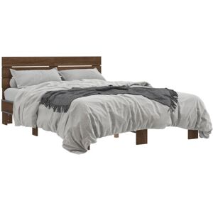 (brown oak, 140 x 200 cm) vidaXL Bed Frame Mattress Foundation Home Bed Base Eng (brown oak, 140 x 200 cm) vidaXL Bed Frame Mattress Foundation Home Bed Base Eng