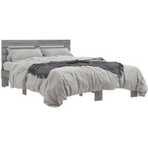 (grey sonoma, 135 x 190 cm) vidaXL Bed Frame Mattress Foundation Home Bed Base E (grey sonoma, 135 x 190 cm) vidaXL Bed Frame Mattress Foundation Home Bed Base E