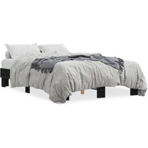 VidaXL Bed Frame Black - 120x200cm - Bed frame with engineered wood and metal VidaXL Bed Frame Black - 120x200cm - Bed frame with engineered wood and metal