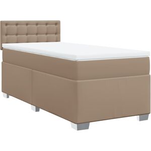 (cappuccino, 80 x 200 cm) vidaXL Box Spring Bed with Mattress Bedroom Bed Frame (cappuccino, 80 x 200 cm) vidaXL Box Spring Bed with Mattress Bedroom Bed Frame