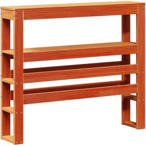 vidaXL Headboard with Shelves Wax Brown 75 cm Solid Wood Pine - Headboard vidaXL Headboard with Shelves Wax Brown 75 cm Solid Wood Pine - Headboard