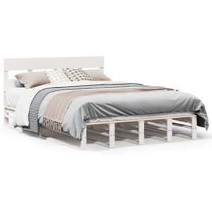 (white, 140 x 200 cm) vidaXL Bed Frame with Headboard Mattress Foundation Bed Ba (white, 140 x 200 cm) vidaXL Bed Frame with Headboard Mattress Foundation Bed Ba