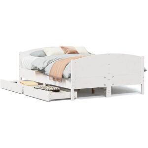 vidaXL Bed Frame White 135x190 cm - Bed Type vidaXL Bed Frame White 135x190 cm - Bed Type