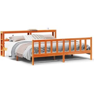 (brown, 180 x 200 cm) vidaXL Bed Frame with Headboard Bed Base Wax Solid Wood Pi (brown, 180 x 200 cm) vidaXL Bed Frame with Headboard Bed Base Wax Solid Wood Pi