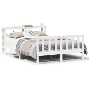 (white, 160 x 200 cm) vidaXL Bed Frame with Headboard Bed Base Wax Solid Wood Pi (white, 160 x 200 cm) vidaXL Bed Frame with Headboard Bed Base Wax Solid Wood Pi