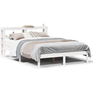 (white, 120 x 190 cm) vidaXL Bed Frame with Headboard Bed Solid Wood Pine (white, 120 x 190 cm) vidaXL Bed Frame with Headboard Bed Solid Wood Pine