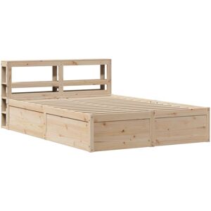 (natural, 140 x 200 cm) vidaXL Bed Frame with Headboard Bedstead Bed Base Solid (natural, 140 x 200 cm) vidaXL Bed Frame with Headboard Bedstead Bed Base Solid