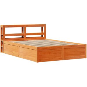 (wax brown, 140 x 200 cm) vidaXL Bed Frame with Headboard Bedstead Bed Base Soli (wax brown, 140 x 200 cm) vidaXL Bed Frame with Headboard Bedstead Bed Base Soli