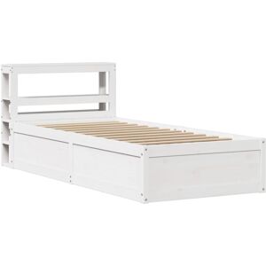 (white, 90 x 190 cm) vidaXL Bed Frame with Headboard Bedstead Bed Base Solid Woo (white, 90 x 190 cm) vidaXL Bed Frame with Headboard Bedstead Bed Base Solid Woo