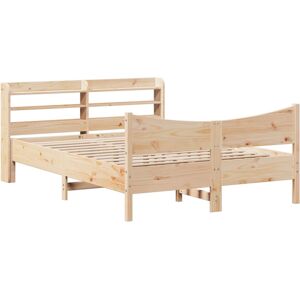 (natural, 160 x 200 cm) vidaXL Bed Frame with Headboard Bed Base Solid Wood Pine (natural, 160 x 200 cm) vidaXL Bed Frame with Headboard Bed Base Solid Wood Pine