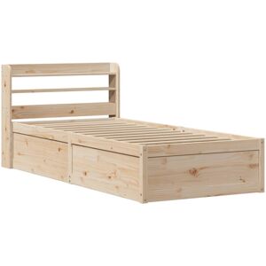 (natural, 75 x 190 cm) vidaXL Bed Frame with Headboard Bed Base Solid Wood Pine (natural, 75 x 190 cm) vidaXL Bed Frame with Headboard Bed Base Solid Wood Pine