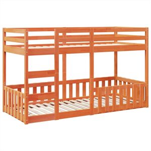 (wax brown, 90 x 200 cm) vidaXL Bunk Bed Loft Bed Kids Bed Frame Mattress Founda (wax brown, 90 x 200 cm) vidaXL Bunk Bed Loft Bed Kids Bed Frame Mattress Founda