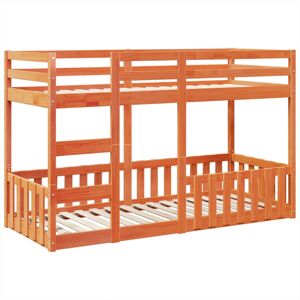 (wax brown, 90 x 190 cm) vidaXL Bunk Bed Loft Bed Kids Bed Frame Mattress Founda (wax brown, 90 x 190 cm) vidaXL Bunk Bed Loft Bed Kids Bed Frame Mattress Founda