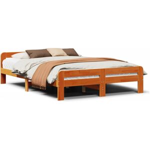 (wax brown, 140 x 200 cm) vidaXL Bed Frame without Mattress Bed Base Solid Wood (wax brown, 140 x 200 cm) vidaXL Bed Frame without Mattress Bed Base Solid Wood