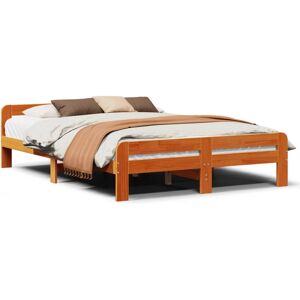 (wax brown, 150 x 200 cm) vidaXL Bed Frame without Mattress Bed Base Solid Wood (wax brown, 150 x 200 cm) vidaXL Bed Frame without Mattress Bed Base Solid Wood