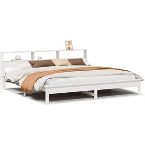 (white, 200 x 200 cm) vidaXL Bookcase Bed without Mattress Wax Solid Wood Pine (white, 200 x 200 cm) vidaXL Bookcase Bed without Mattress Wax Solid Wood Pine