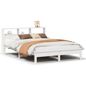 (white, 160 x 200 cm) vidaXL Bookcase Bed without Mattress Wax Solid Wood Pine (white, 160 x 200 cm) vidaXL Bookcase Bed without Mattress Wax Solid Wood Pine