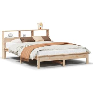 (natural, 140 x 190 cm) vidaXL Bookcase Bed without Mattress Wax Solid Wood Pine (natural, 140 x 190 cm) vidaXL Bookcase Bed without Mattress Wax Solid Wood Pine