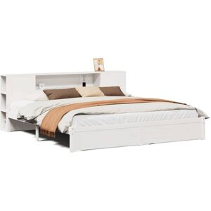 (white, 180 x 200 cm) vidaXL Bookcase Bed without Mattress Home Bed Base Solid W (white, 180 x 200 cm) vidaXL Bookcase Bed without Mattress Home Bed Base Solid W