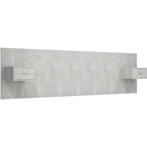 vidaXL Bed Headboard with Cabinets Concrete Grey Engineered Wood Bed Header vidaXL Bed Headboard with Cabinets Concrete Grey Engineered Wood Bed Header