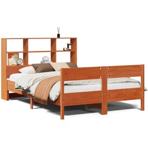 (wax brown, 140 x 190 cm) vidaXL Bookcase Bed without Mattress Bed Solid Wood Pi (wax brown, 140 x 190 cm) vidaXL Bookcase Bed without Mattress Bed Solid Wood Pi