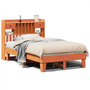 vidaXL Bed Frame without Mattress Bed Wax Brown Small Double Solid Wood Pine vidaXL Bed Frame without Mattress Bed Wax Brown Small Double Solid Wood Pine