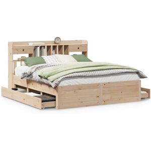 vidaXL Bookcase Bed without Mattress 180x200 cm Super King Solid Wood Pine vidaXL Bookcase Bed without Mattress 180x200 cm Super King Solid Wood Pine