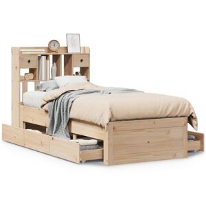 vidaXL Bookcase Bed without Mattress 75x190 cm Small Single Solid Wood Pine vidaXL Bookcase Bed without Mattress 75x190 cm Small Single Solid Wood Pine