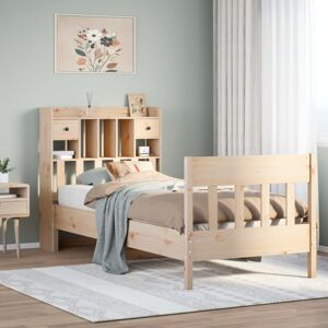 vidaXL Bed Frame without Mattress Bed 75x190 cm Small Single Solid Wood Pine vidaXL Bed Frame without Mattress Bed 75x190 cm Small Single Solid Wood Pine