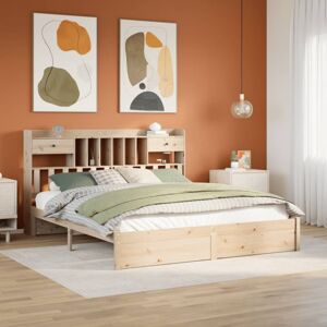vidaXL Bookcase Bed without Mattress 180x200cm Super King Solid Wood Pine vidaXL Bookcase Bed without Mattress 180x200cm Super King Solid Wood Pine