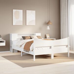 vidaXL Bed Frame without Mattress White 150x200 cm King Size Solid Wood Pine vidaXL Bed Frame without Mattress White 150x200 cm King Size Solid Wood Pine