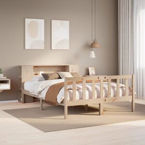 vidaXL Bookcase Bed with Storage - 120x190 cm - Solid Pinewood vidaXL Bookcase Bed with Storage - 120x190 cm - Solid Pinewood